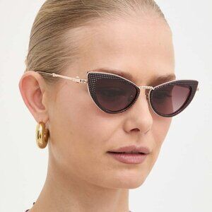 NEW VALENTINO SUNGLASSES GOLD RED WOMEN EYEWEAR VALENTINO